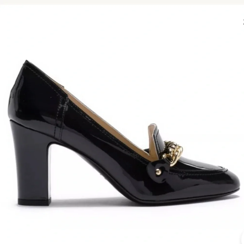 NEW Bruno Magli PETRA Chain Patent Pumps 39EUR - Picture 4 of 8